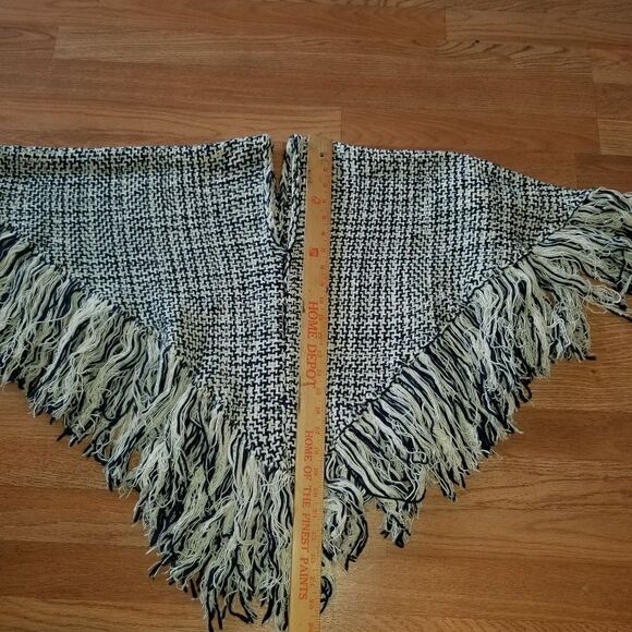 Womens Fringe Knit Poncho Boho /Shawl - Picture 8 of 13